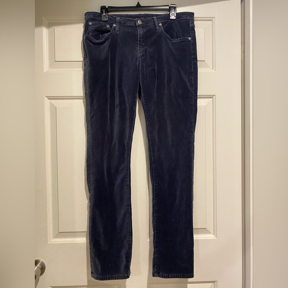 Sundance 5 pocket Navy Velvet Skinny Pants size 12